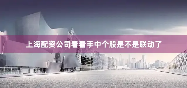 上海配资公司看看手中个股是不是联动了